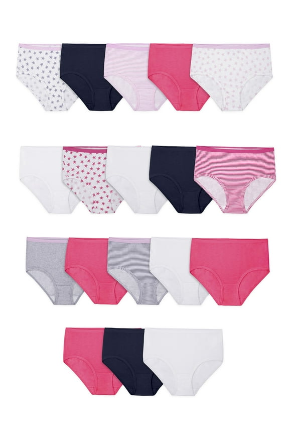 Girls Eversoft Brief Underwear, 14+4 Bonus Pack, Sizes 4-16