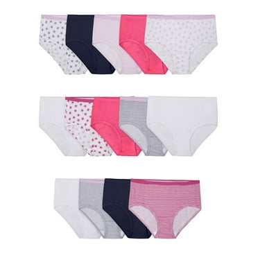Fruit of the Loom Girls' Eversoft Brief Underwear, 14 Pack, Sizes 4-16