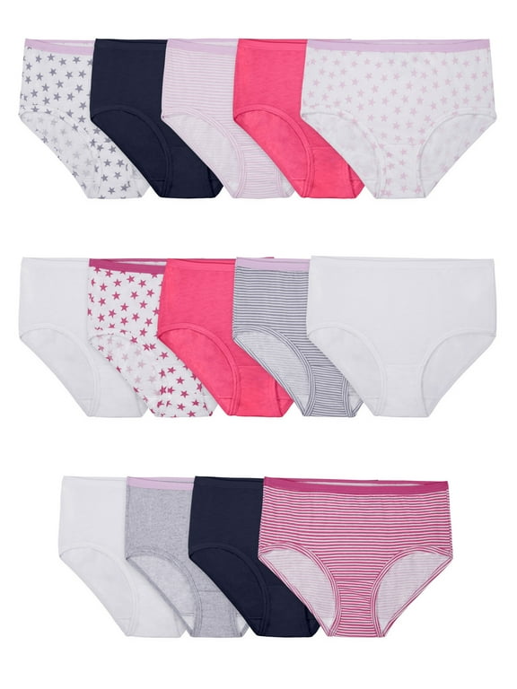 Girls' Eversoft Brief Underwear, 14 Pack, Sizes 4-16