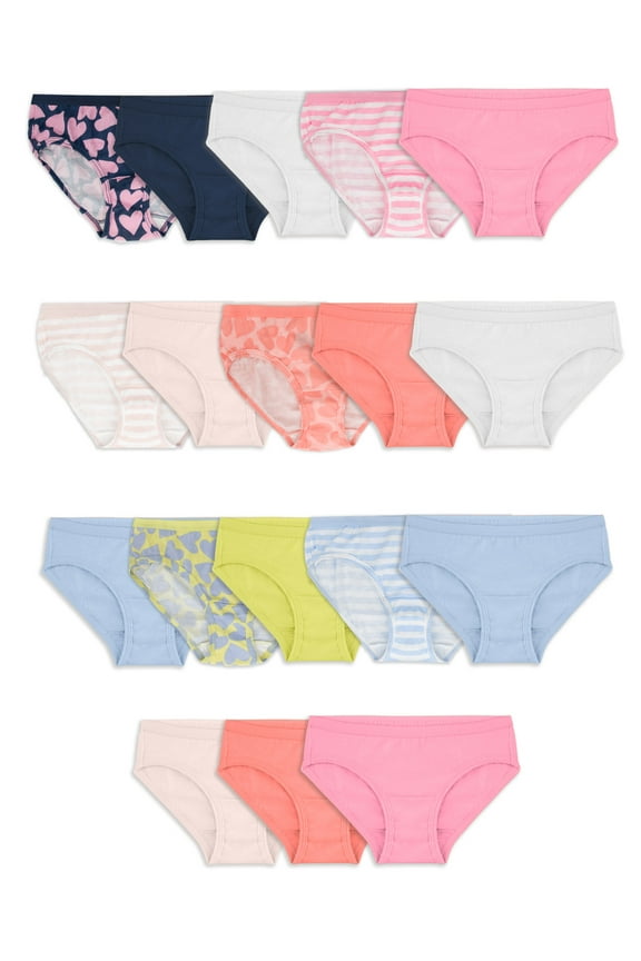 Girls Eversoft Hipster Underwear, 14+4 Bonus Pack, Sizes 4-16