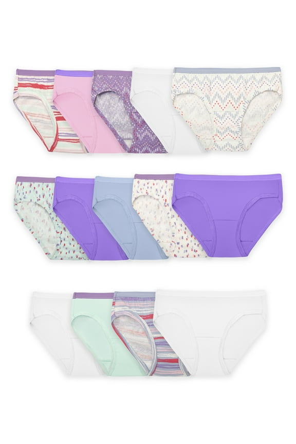 Girls' Eversoft Hipster Underwear, 14 Pack, Sizes 4-14