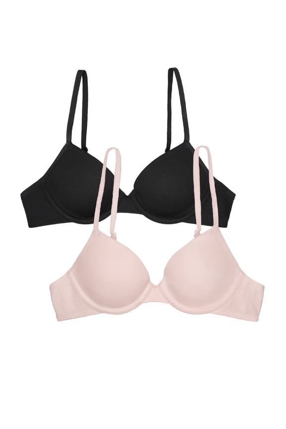 Girls' 2-Pack First T-Shirt Bra with Underwire