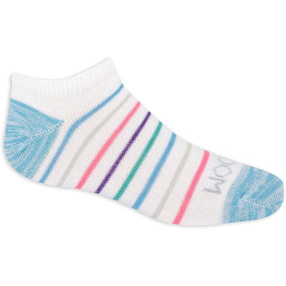Fruit of the Loom Girls Lightweight No Show Socks 10 Pair Medium White
