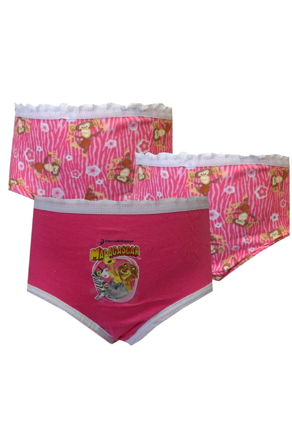Girls Madagascar Escape to Africa Pink Girls Underwear 3 Pack (4)