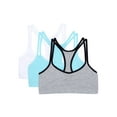 thumbnail image 1 of Fruit of the Loom Girls Pull Over Cotton Racerback Sports Bra 3-Pack, Sizes 28-38, 1 of 3
