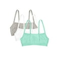 thumbnail image 1 of Fruit of the Loom Girls Pull Over Spaghetti Strap Sports Bra 3-Pack, Sizes 28-38, 1 of 3