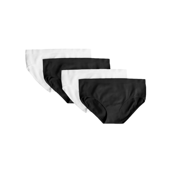 Fruit of the Loom Girls Santoni Bikini Underwear, 4 Pack Panties (Little Girls & Big Girls) SIZE SMALL (4-6)