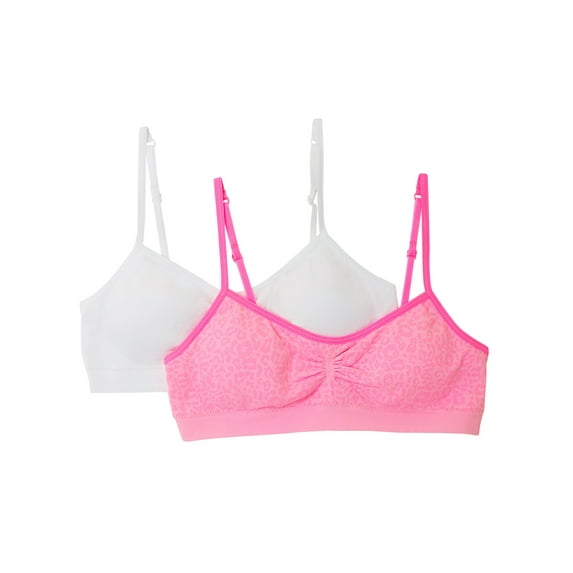 Fruit of the Loom Girls Seamless Bra 2-Pack, Sizes 28-30