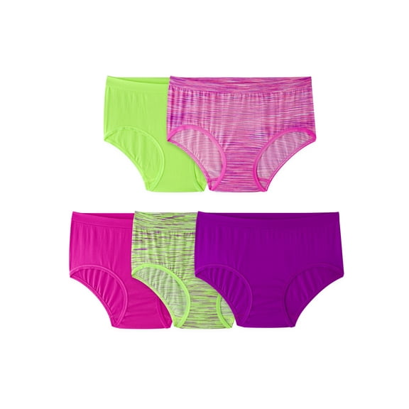 Fruit of the Loom Girls' Seamless Brief Underwear, 5 Pack