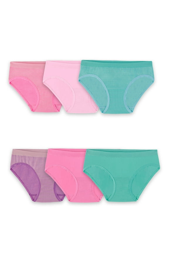 Girls' Seamless Hipster Underwear, 6 Pack