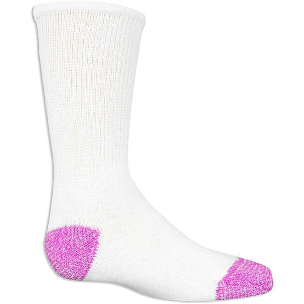 Fruit of the Loom Girls Socks, 6 Pack Crew (Little Girls & Big Girls ...