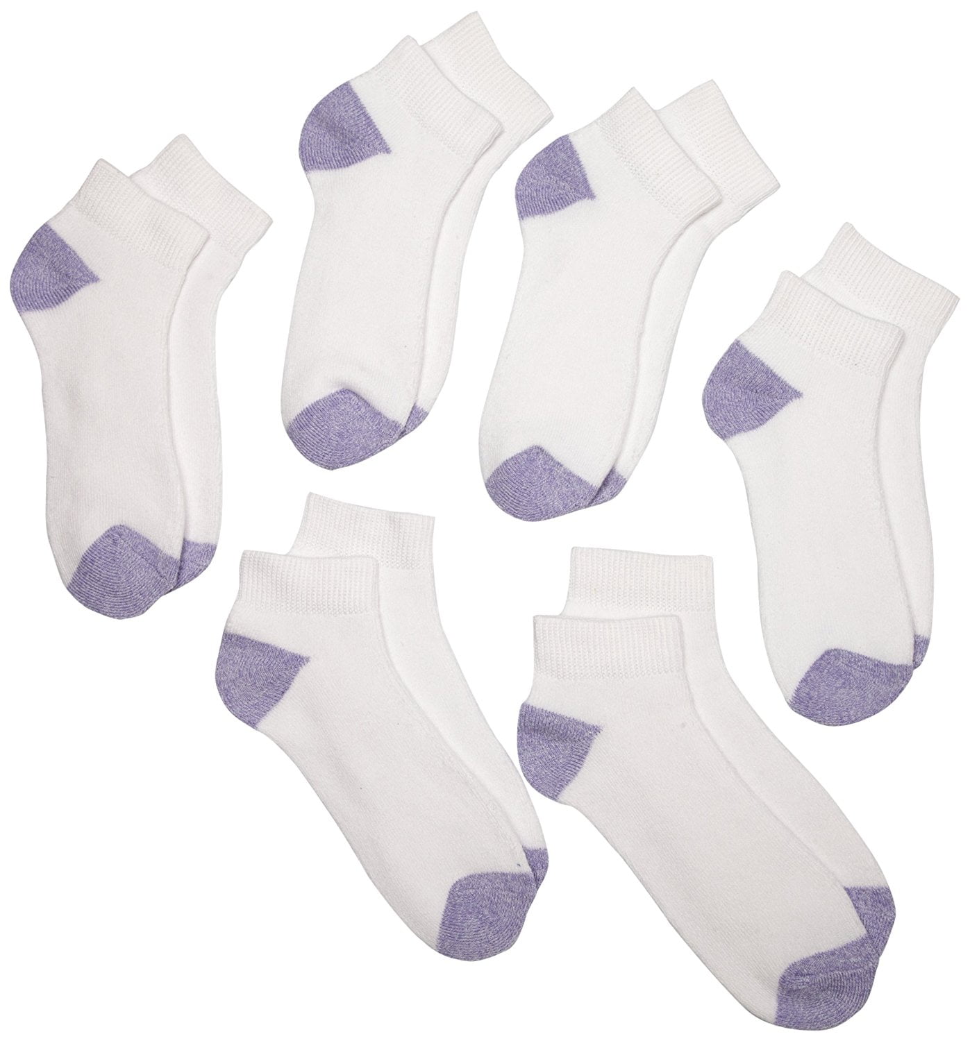 Fruit of the Loom Girls Cushioned Low Cut Socks 6 Pack, Everyday Active ...