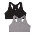 thumbnail image 1 of Fruit of the Loom Girls Stay Dry Racerback Sports Bra 2 Pack, 1 of 4