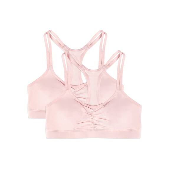 Fruit of the Loom Girls Strappy Racer Stage 2 Bra, 2 Pack