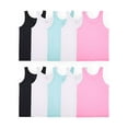 thumbnail image 1 of Fruit of the Loom Girls' Undershirts, Layering Tank Tops, 10 Pack, Sizes S-XL, 1 of 6