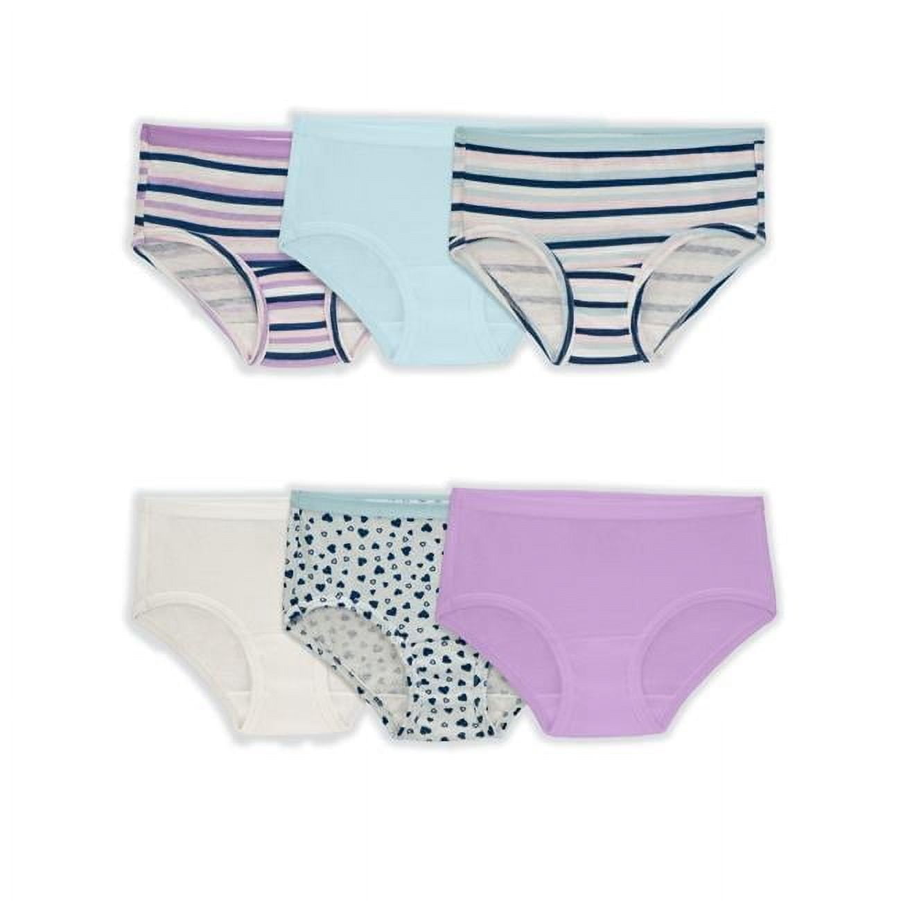Fruit of the Loom Girls Underwear Cotton Briefs, 6 Pack (Little Girls ...