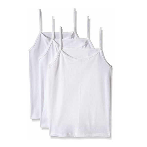 Fruit of the Loom Girls' White or Assorted Wear me two ways Cami 3 Pack