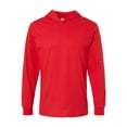 thumbnail image 1 of Fruit of the Loom - HD Cotton Jersey Hooded T-Shirt - 4930LSH - True Red - Size: L, 1 of 8