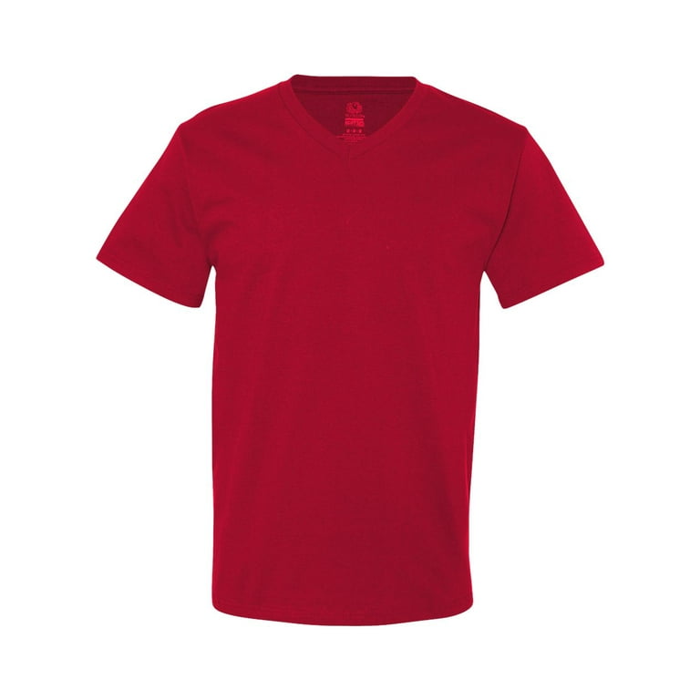 red v neck shirt walmart