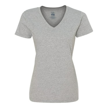 Fruit of the Loom Womens HD V-Neck T-Shirt L39VR (5 PACK) - Walmart.com