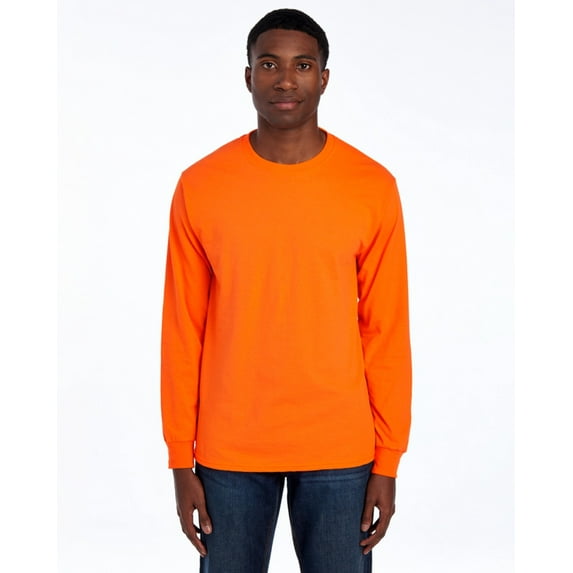 Fruit of the Loom HD Cotton for Men Women Long Sleeve Tshirt Shirt Casual Sport up to 3XL
