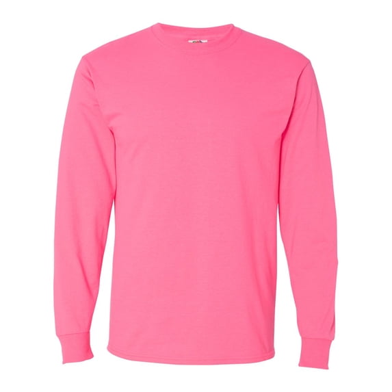 Fruit of the Loom HD Cotton for Men Women Long Sleeve Tshirt Shirt Casual Sport up to 3XL
