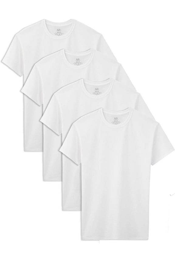 Husky Boys' 100% Cotton White Crew Neck T-Shirts