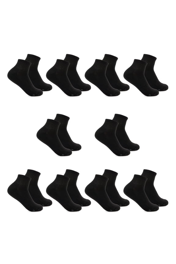 All Day Comfort Boys Ankle Socks, Sizes 4.5-9, 10-Pack