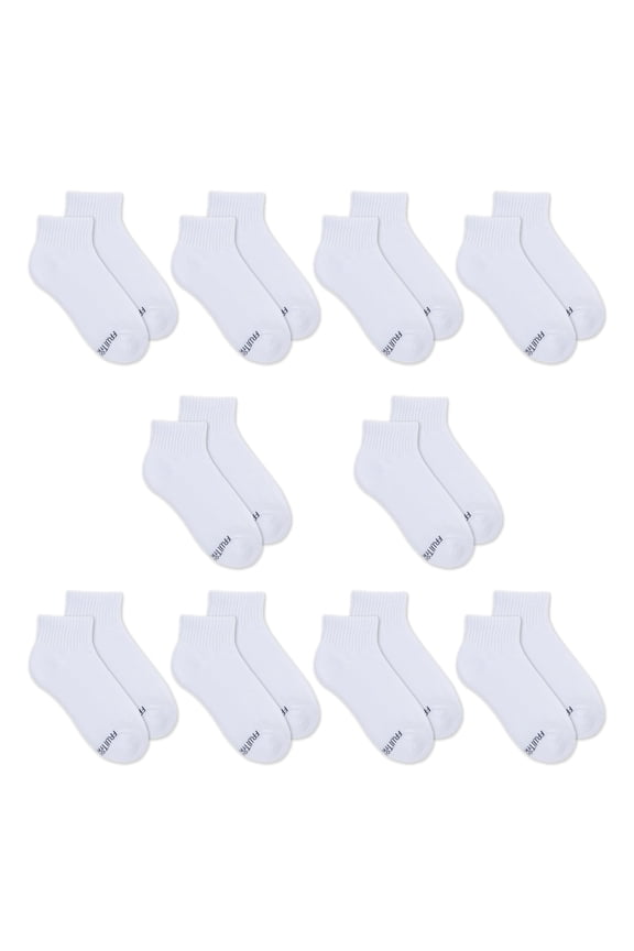 All Day Comfort Boys Ankle Socks, Sizes 4.5-9, 10-Pack