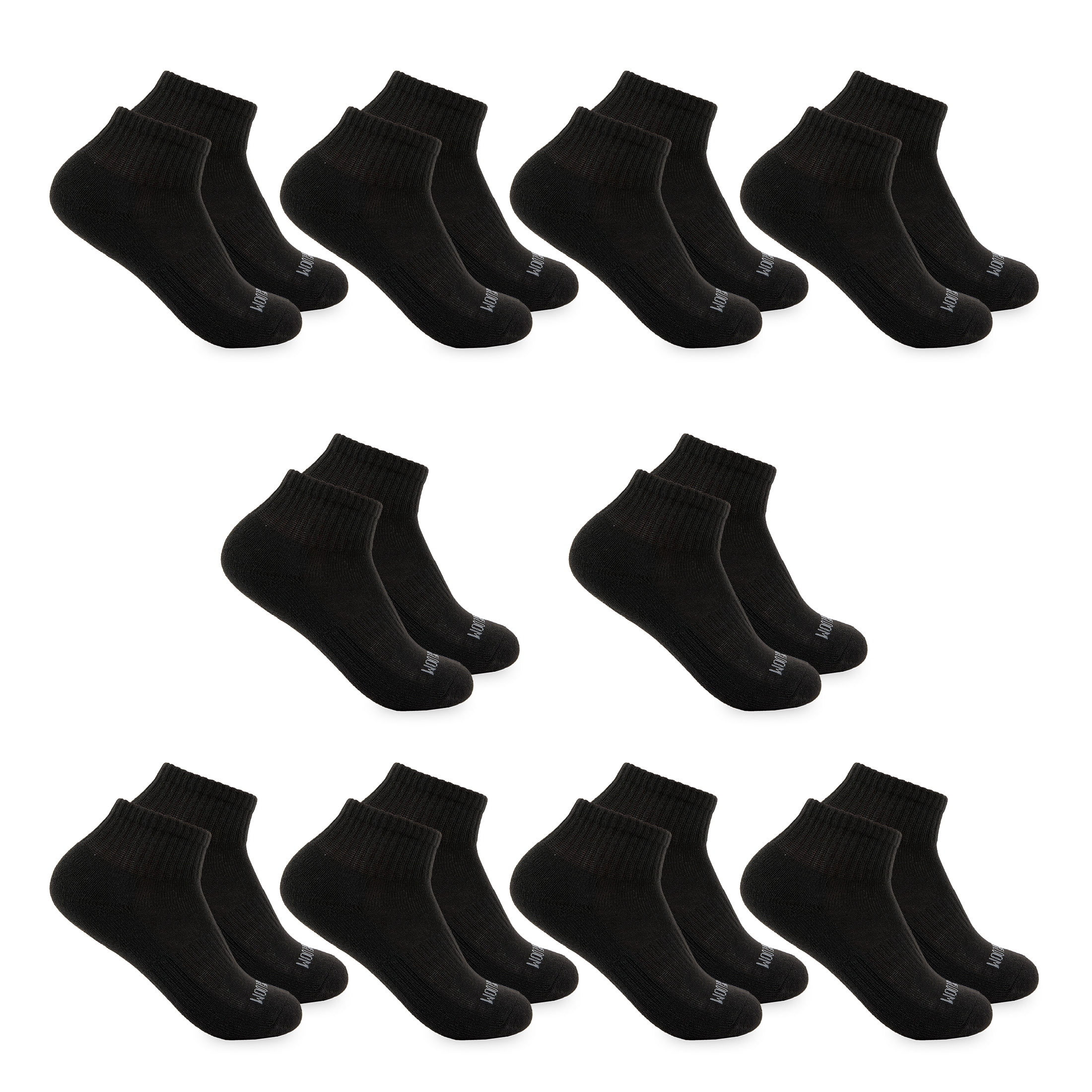 Fruit of the Loom All Day Comfort Girls Ankle Socks, Sizes 6-10, 10-Pack