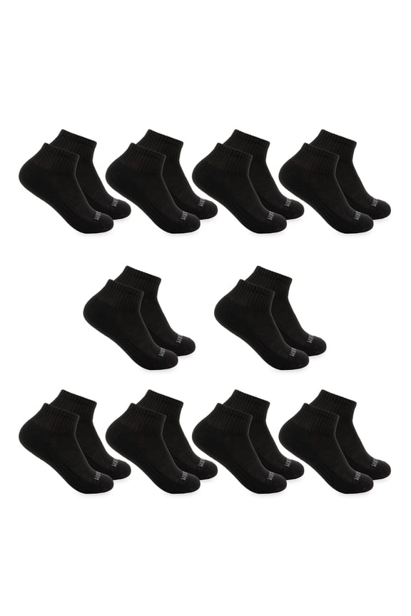 All Day Comfort Girls Ankle Socks, Sizes 6-10, 10-Pack