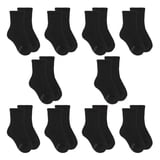 Fruit of the Loom All Day Comfort Boys Crew Socks, Sizes 4.5-9, 10-Pack ...