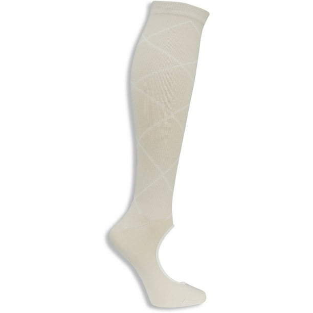 Fruit of the Loom Ladies Graduated Compression Striped Knee High Socks