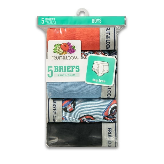 Fruit of the Loom Little Boys & Big Boys Truck Fashion Briefs, 5 Pack