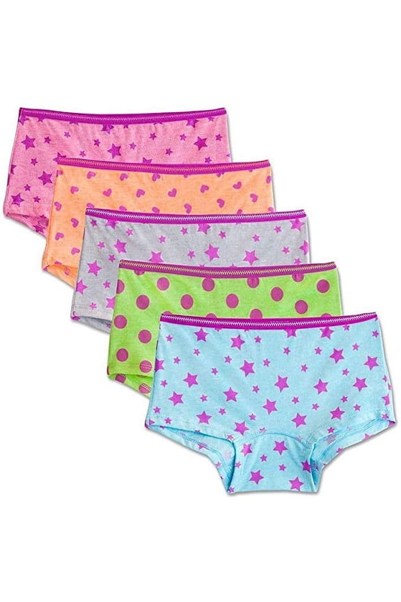 Little Girls' Assorted Boyshort, Pack of 5, Size 14