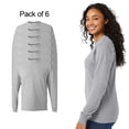 thumbnail image 1 of Fruit of the Loom Long Sleeve T-Shirt for Men -GR49 CrewNeck HD Cotton Tee Shirt (6 Pack Athletic Heather 3XL), 1 of 5