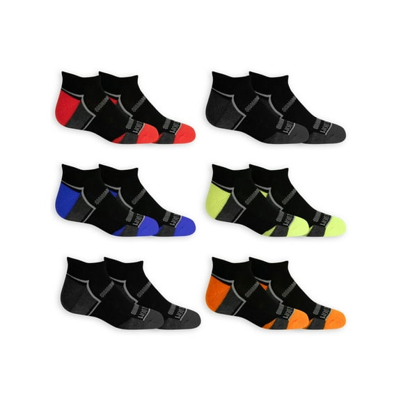 Fruit of the Loom Low-Cut Durable Printed Socks (Big Boys or Little Boys) 6 Pack