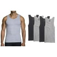 thumbnail image 1 of Fruit of the Loom Men's 100% Cotton A-Shirts Tank Tops Undershirts Black & Grey, Medium, 1 of 3