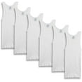 thumbnail image 1 of Fruit of the Loom Men's 100% Cotton A-Shirts, White, Small 6 Pack, 1 of 4