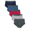 thumbnail image 1 of Fruit of the Loom Men's 100% Cotton Assorted Dual Defense Fashion Mid-rise Briefs, 1 of 5