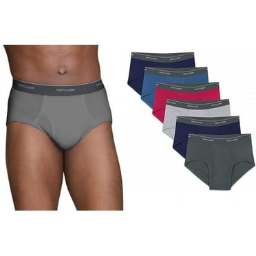 Fruit of the Loom Men's 100% Cotton Assorted Dual Defense Fashion Mid-rise Briefs