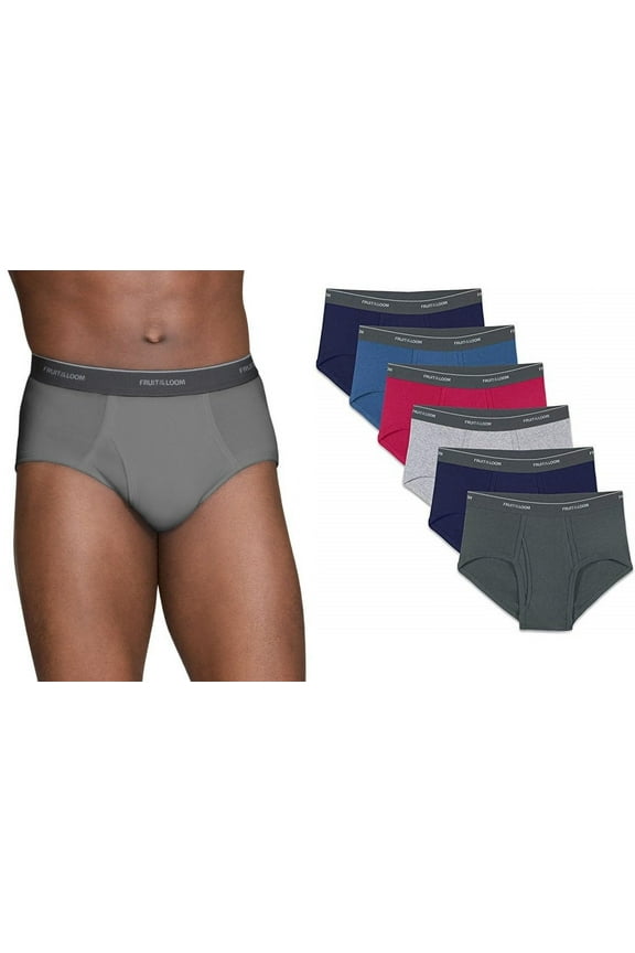 Men's 100% Cotton Assorted Dual Defense Fashion Mid-rise Briefs