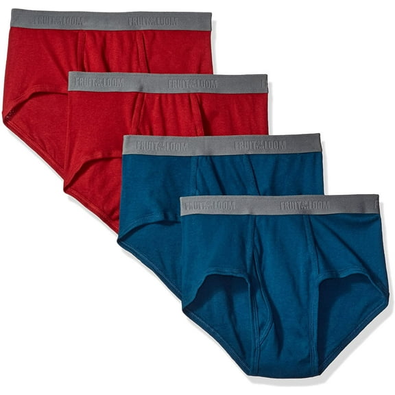 Fruit of the Loom Men's 100% Cotton Assorted Dual Defense Fashion Mid-rise Briefs