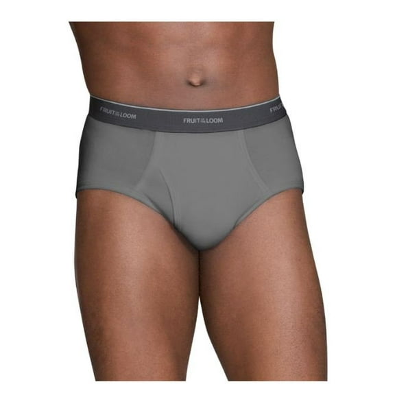 Fruit of the Loom Men's 100% Cotton Assorted Dual Defense Fashion Mid-rise Briefs