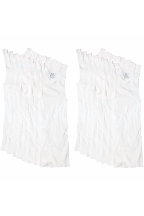 Fruit of the Loom Men's 16 Pack White A-Shirts Tank Tops Tanks Undershirts XL