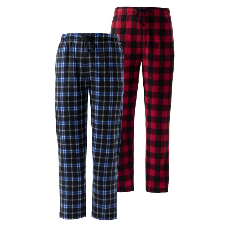 Fruit of the Loom Men s 2 pack Fleece Sleep Pant Combo Walmart