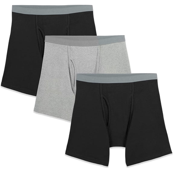 Fruit of the Loom Men's 3-Pack Big Man Premium Boxer Brief, Assorted, 3X-Large