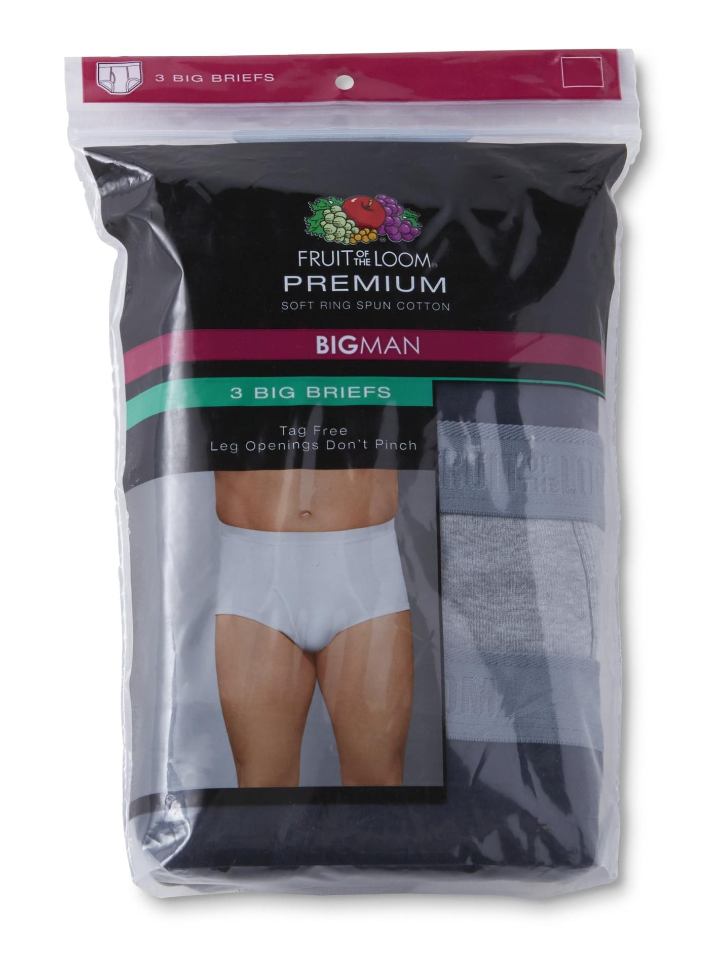 Fruit Of The Loom Premium Assorted Briefs 3Pack 3XL - Walmart.com