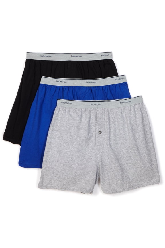 Men's 3-Pack Premium Big Man Knit Boxer 4X-Large Big Assorted