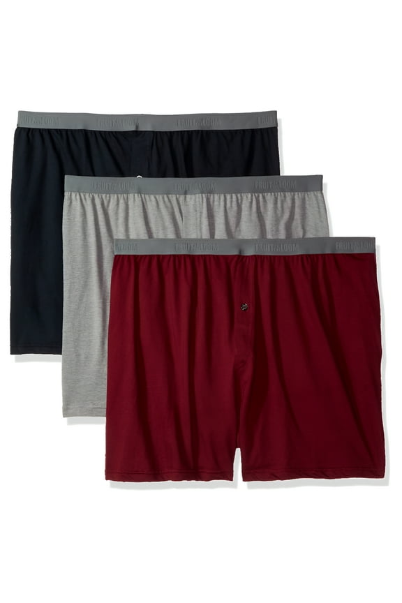 Men's 3-Pack Premium Big Man Knit Boxer, assorted 3X-Large Big